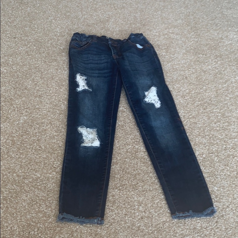 Girls dark wash jeans